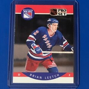 Brian Leetch #201 1990-91 Pro Set Ice Hockey Trading Card